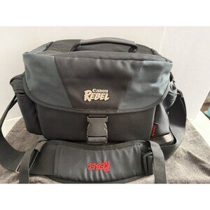 Canon Rebel Gadget Bag Carry Case Padded DSLR Digital Camera Shoulder Strap EOS